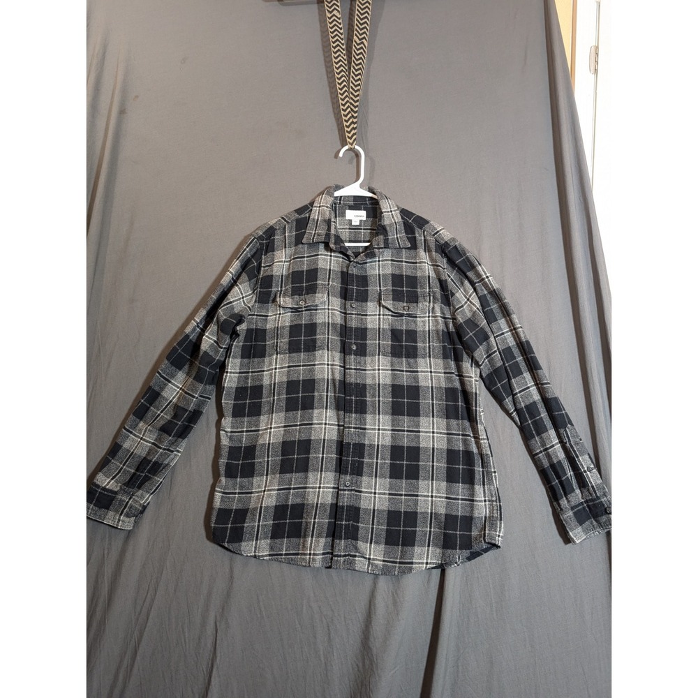 SONOMA Goods for Life‎ Mens Flannel Long Sleeve Button Up Shirt Size L Plaid